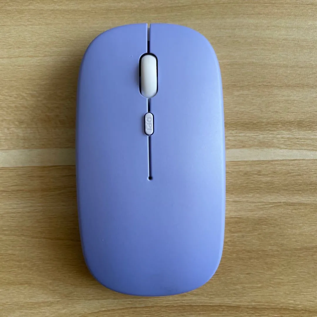 Ultra-thin dual-mode wireless Bluetooth mouse with four-way wheel and adjustable DPI in black