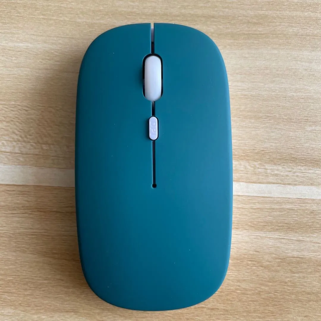 Ultra-thin dual-mode wireless Bluetooth mouse with four-way wheel and adjustable DPI in black