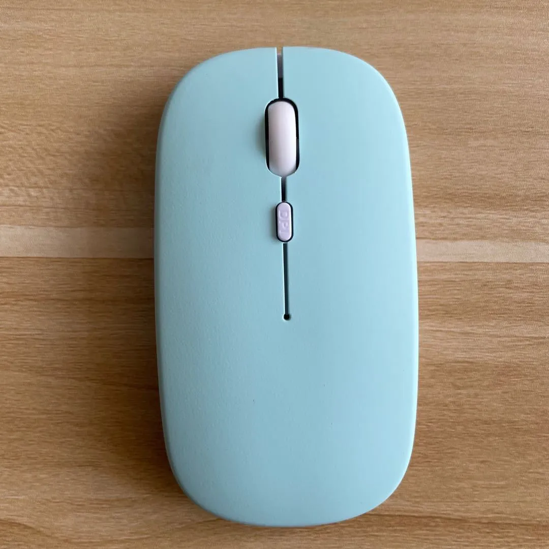 Ultra-thin dual-mode wireless Bluetooth mouse with four-way wheel and adjustable DPI in black