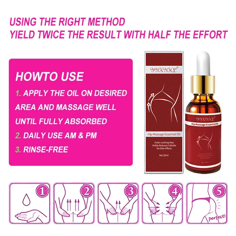 Sculpting Butt Lifting Cream Massage Oil in a 20ml bottle with grapeseed oil ingredient