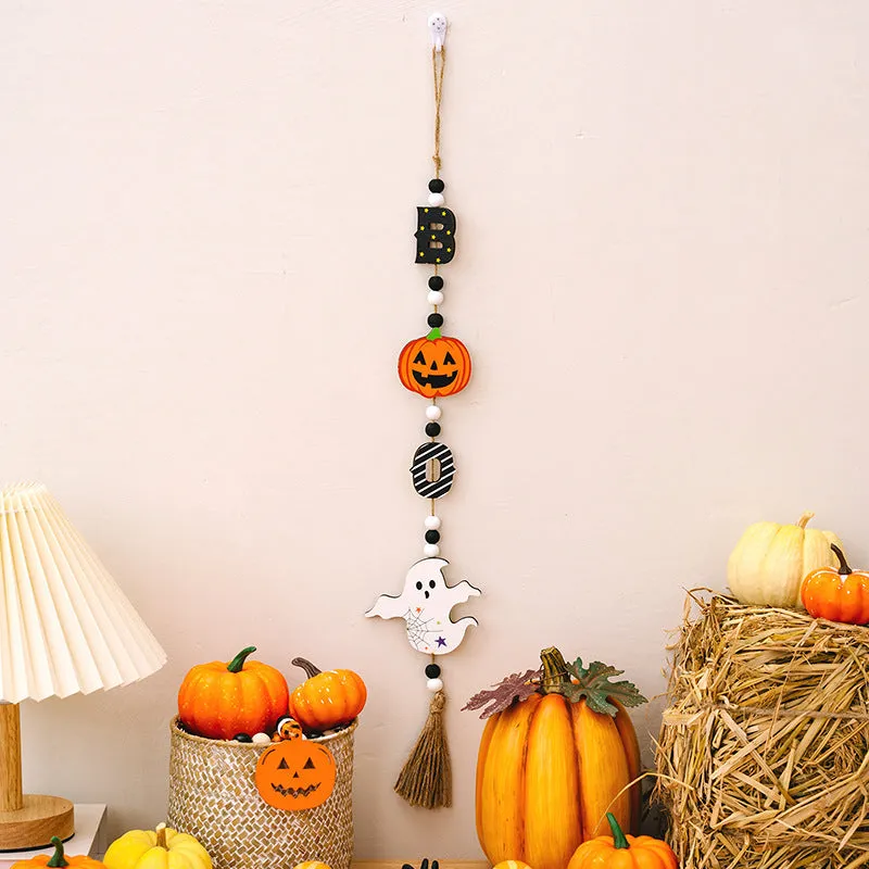 White resin Halloween earring pendant with butterfly tassel, lace, pearl, and rhinestone accents, American European style