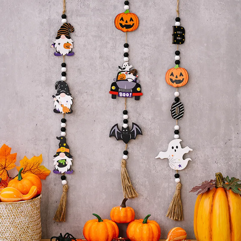 White resin Halloween earring pendant with butterfly tassel, lace, pearl, and rhinestone accents, American European style