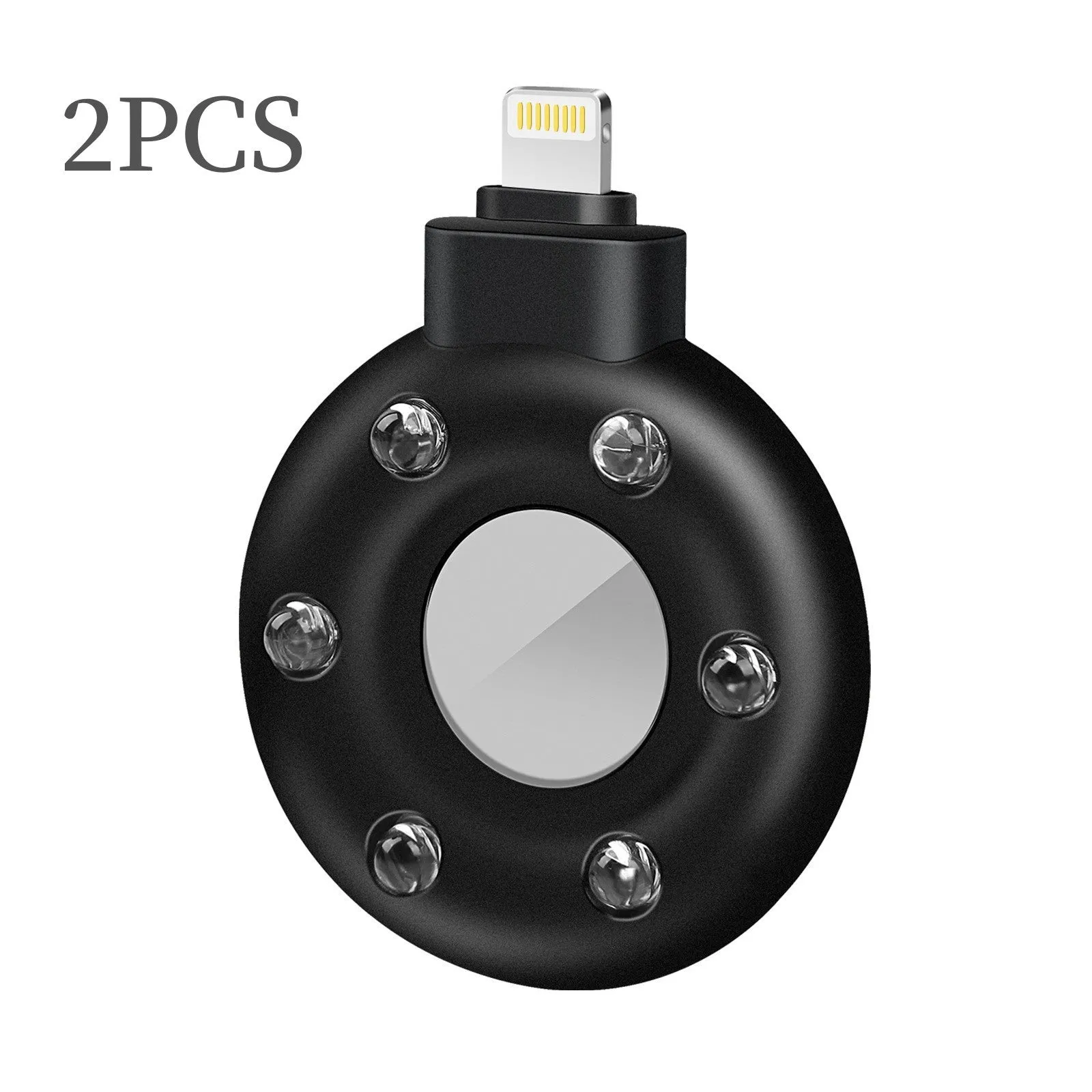 Anti-sneak camera detector wireless audio alarm in black plastic casing with Type-C port