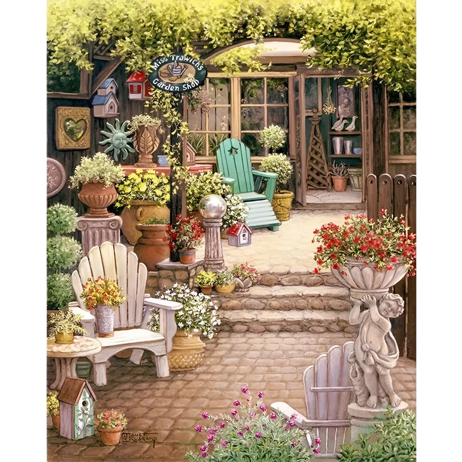 Modern landscape canvas wall art in multiple colours, 40x50cm linen acrylic painting