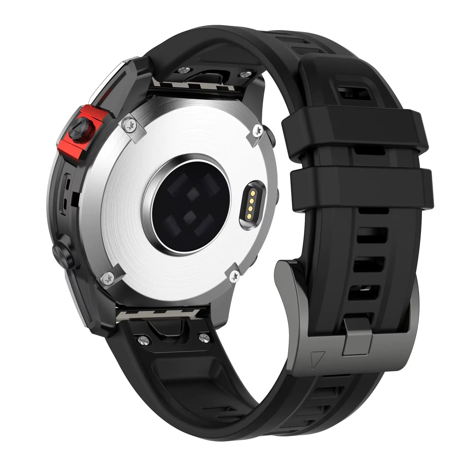 Jiaming Fenix7 compatible quick release silicone watchband in multiple colours on a white background.