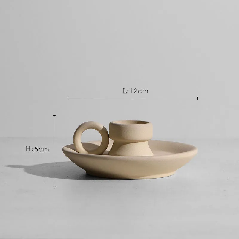 Modern minimalist geometric ceramic vase with painted surface in style A