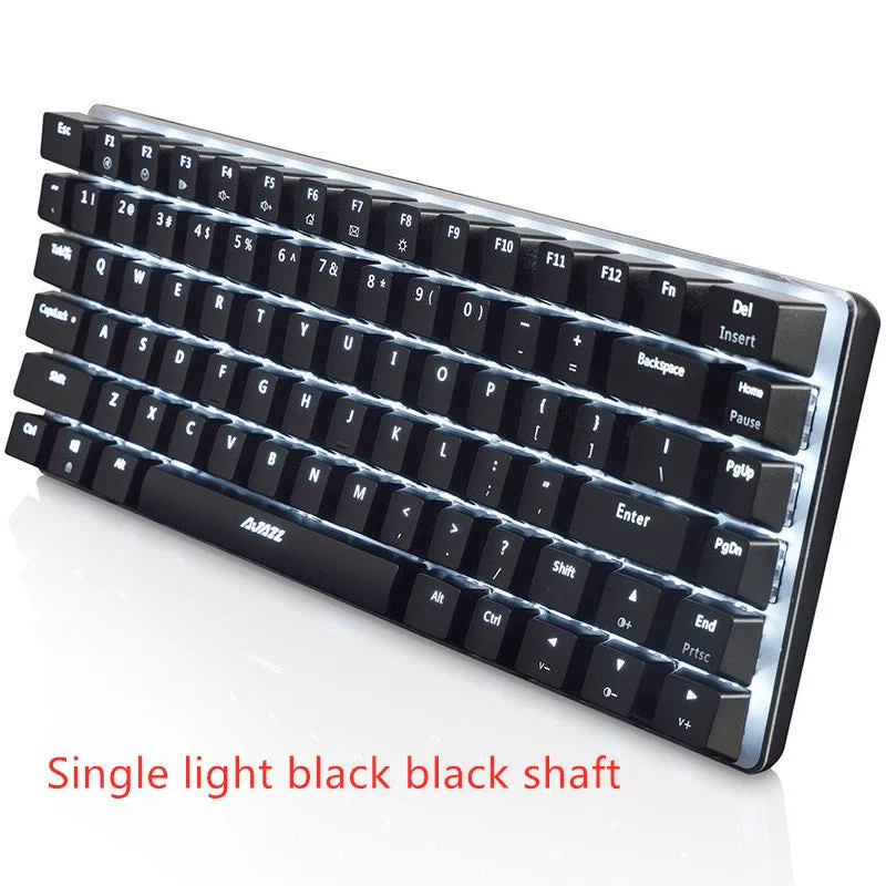 Black Jazz AK33 compact 82-key mechanical gaming keyboard with backlight and USB cable