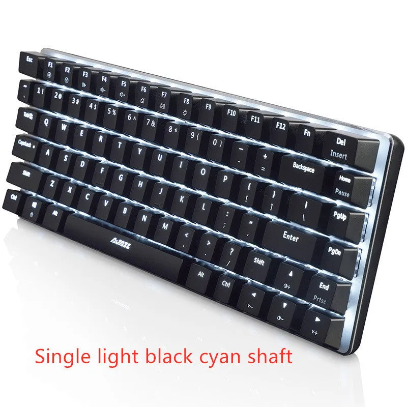 Black Jazz AK33 compact 82-key mechanical gaming keyboard with backlight and USB cable