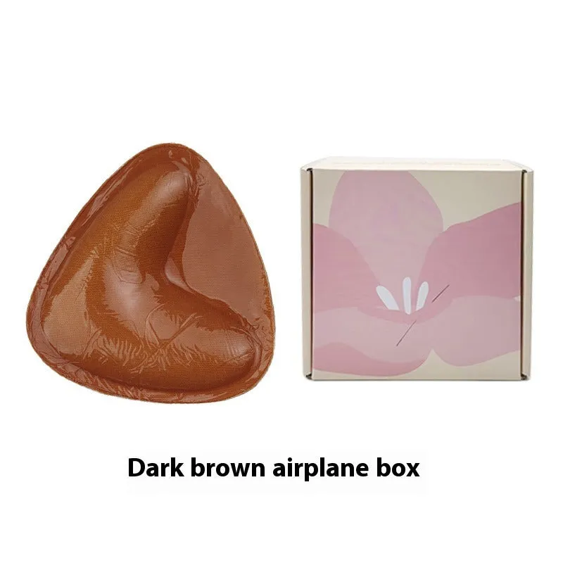 Double sided adhesive silicone bra inserts for push up lift in nude shades, reusable and water resistant