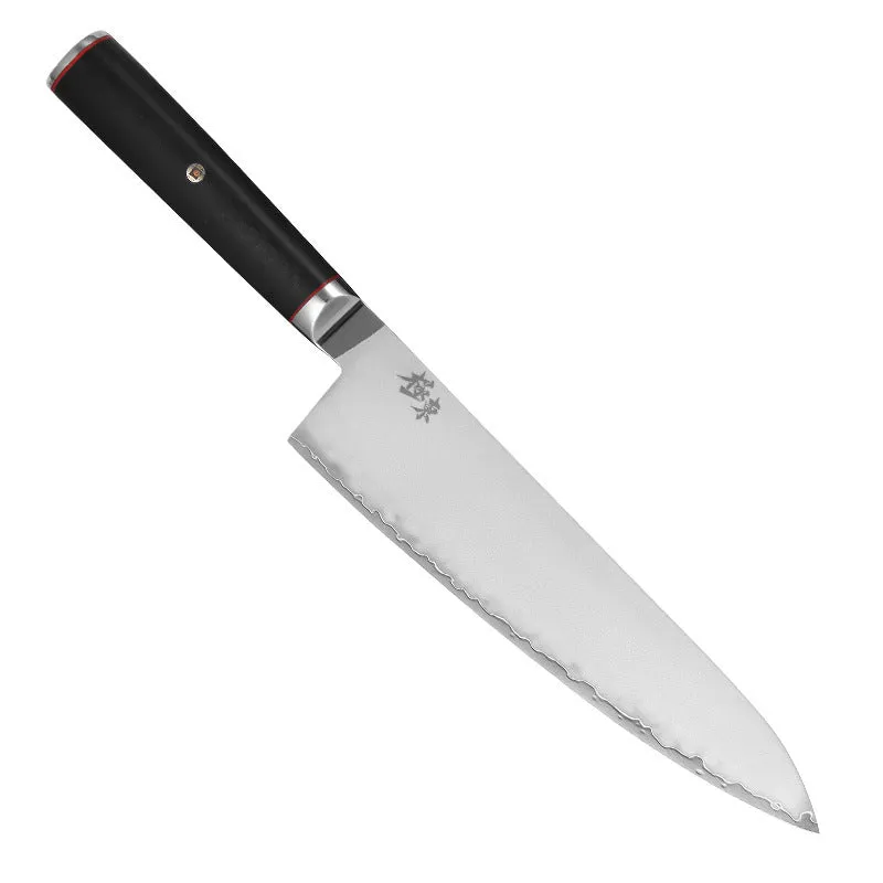 Sanhe Steel AUS-10 8-inch Japanese-style stainless steel butcher knife on cutting board