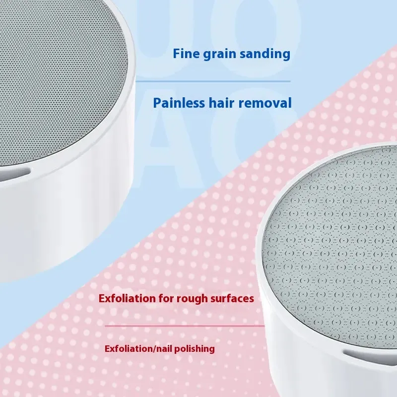 Nano glass epilator and dead skin remover foot grinder in 2in1 style, a plastic body hair removal device.