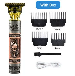 Professional hair and beard trimmer metal stainless steel 20x10x5.5cm USB charging gradient colour