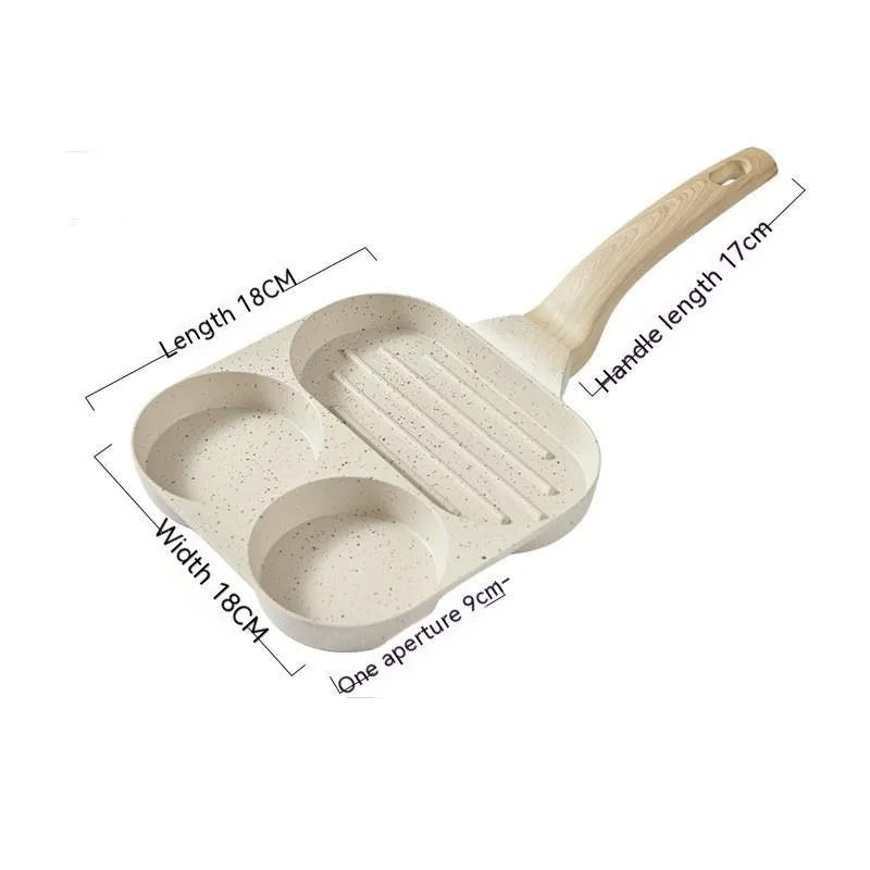Japanese style non-stick pancake pan 26cm aluminium alloy with oil brush and food clip