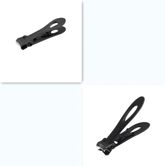 Silver stainless steel thick nail clippers with curved blades and ergonomic handle on white background
