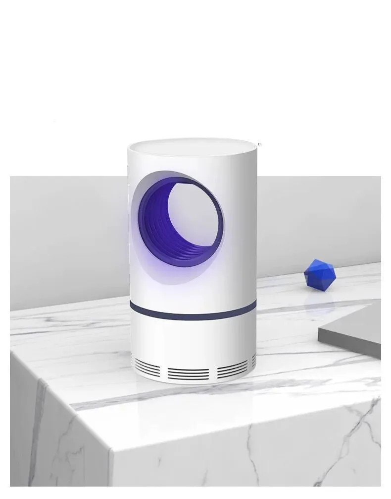 White large bionic mosquito killer lamp with violet light and USB power for indoor use