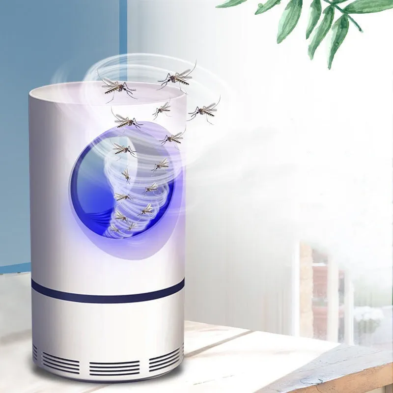 White large bionic mosquito killer lamp with violet light and USB power for indoor use