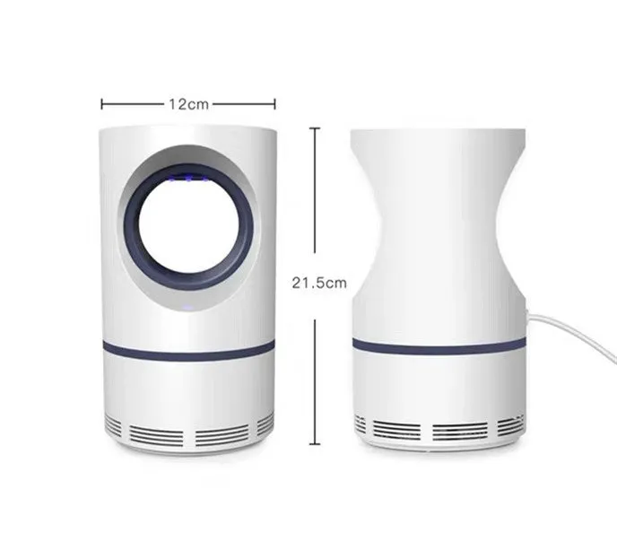 White large bionic mosquito killer lamp with violet light and USB power for indoor use