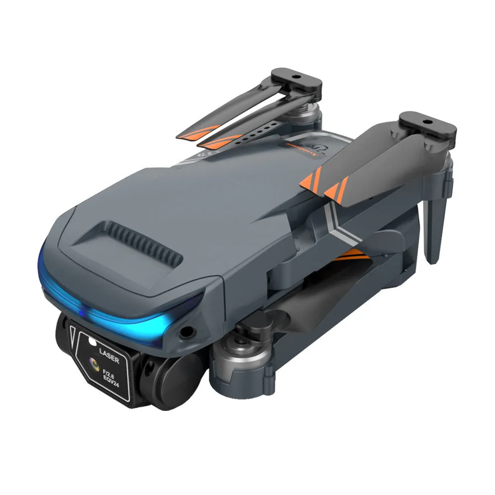 High-definition dual-lens multi-rotor remote control drone with foldable arms, black colour, 4K camera