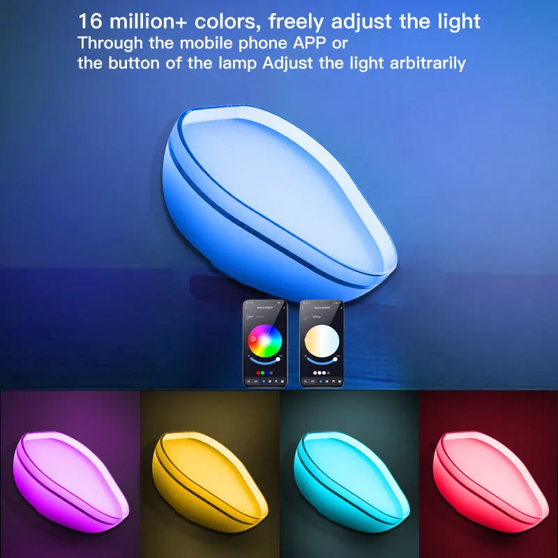 16-colour smart WiFi Bluetooth desk lamp with RGBIC lighting and USB power on a wooden desk