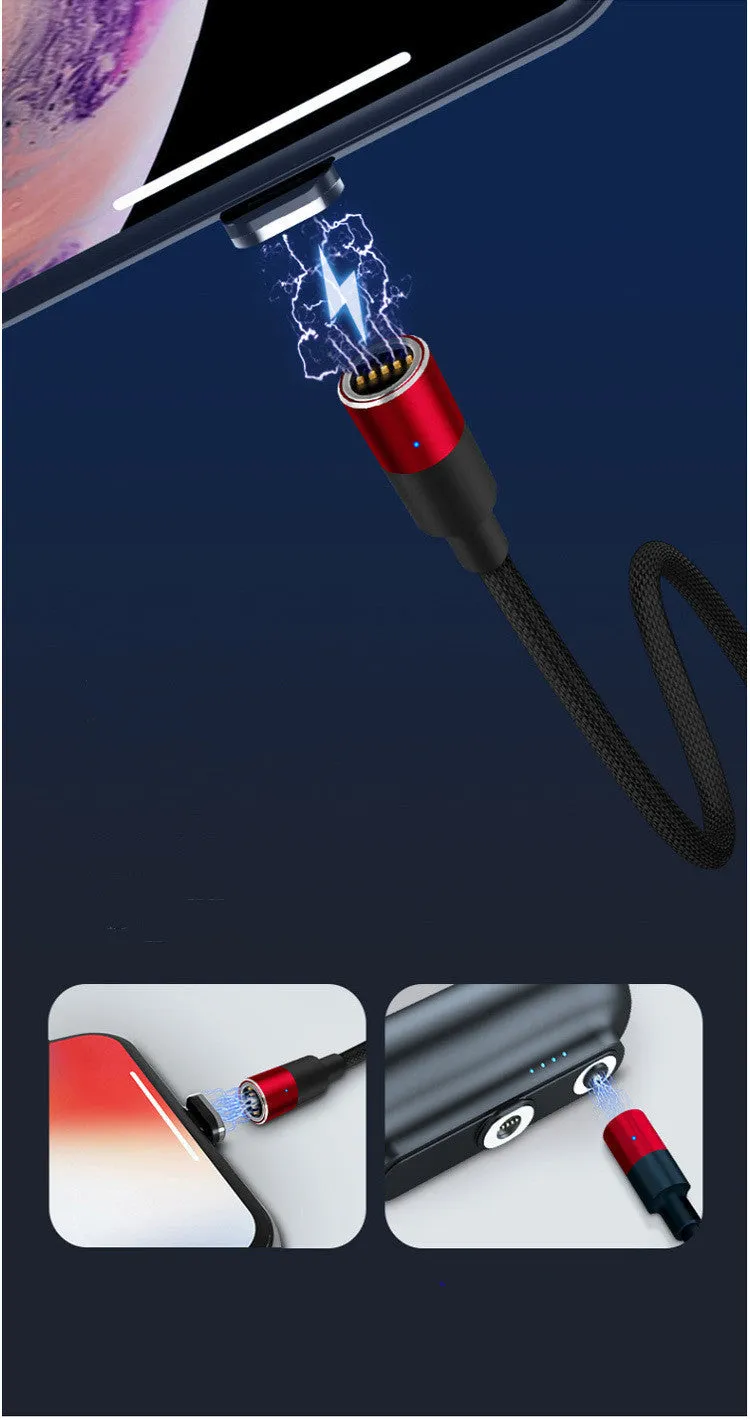 Smart magnetic mini power bank in black, 2600mAh, with magnetic data cable and compact plastic shell