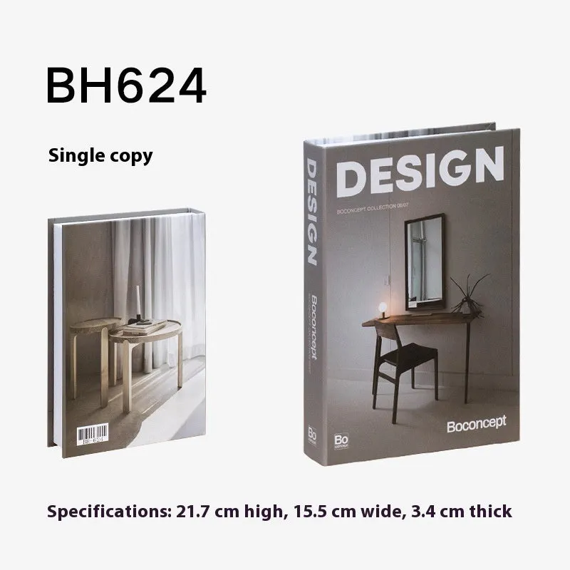 Simulation book ornament cardboard fake book decoration 27x18x6 cm modern text shape