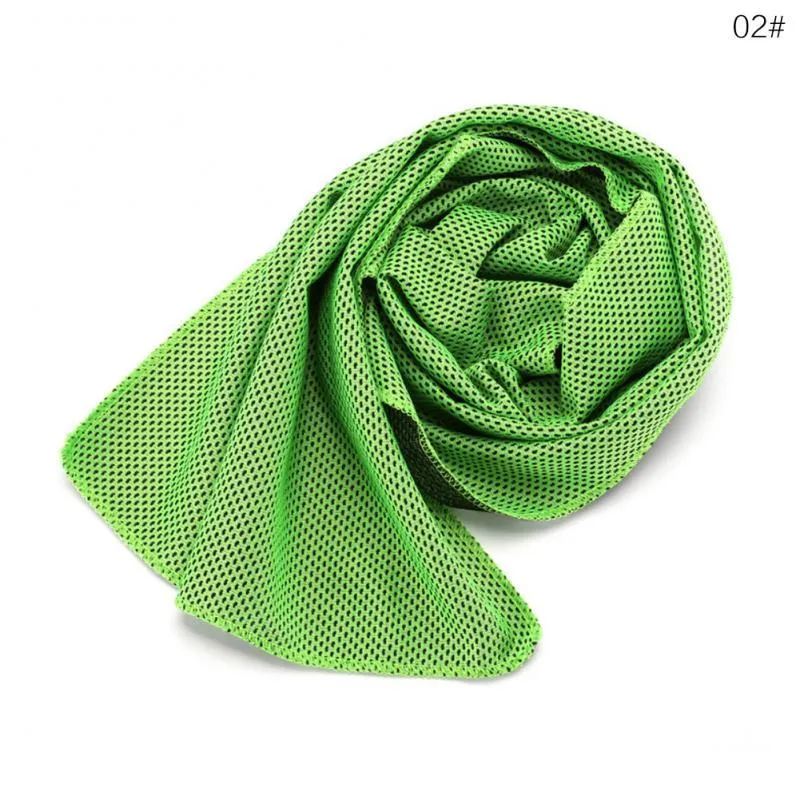 Blue sports cooling towel 30x90cm soft microfiber mesh for gym running camping