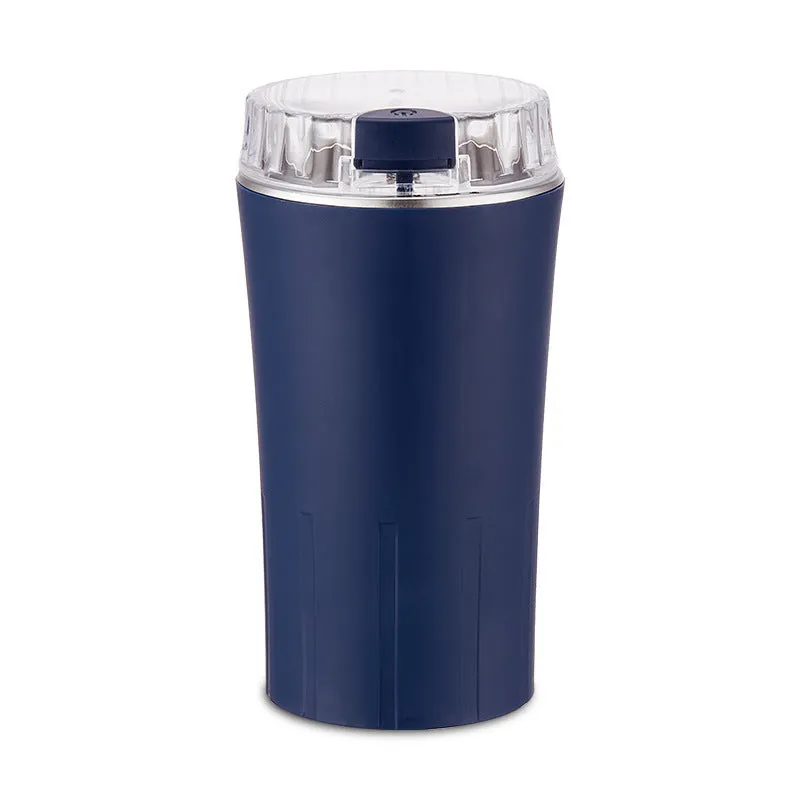 Blue stainless steel mini flour mill and grinder machine for chillies, peppers and grains