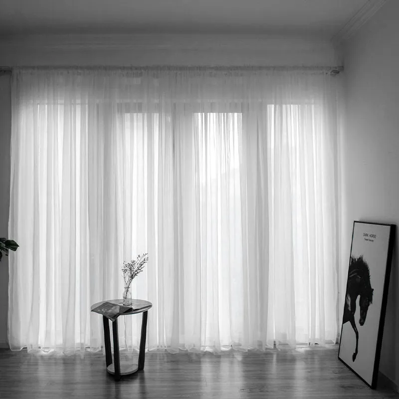 Cotton gauze curtain for balcony with 2.7m drop in solid colour option