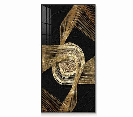 Modern abstract geometric wall art canvas painting with spray-painted design, available in multiple sizes and styles
