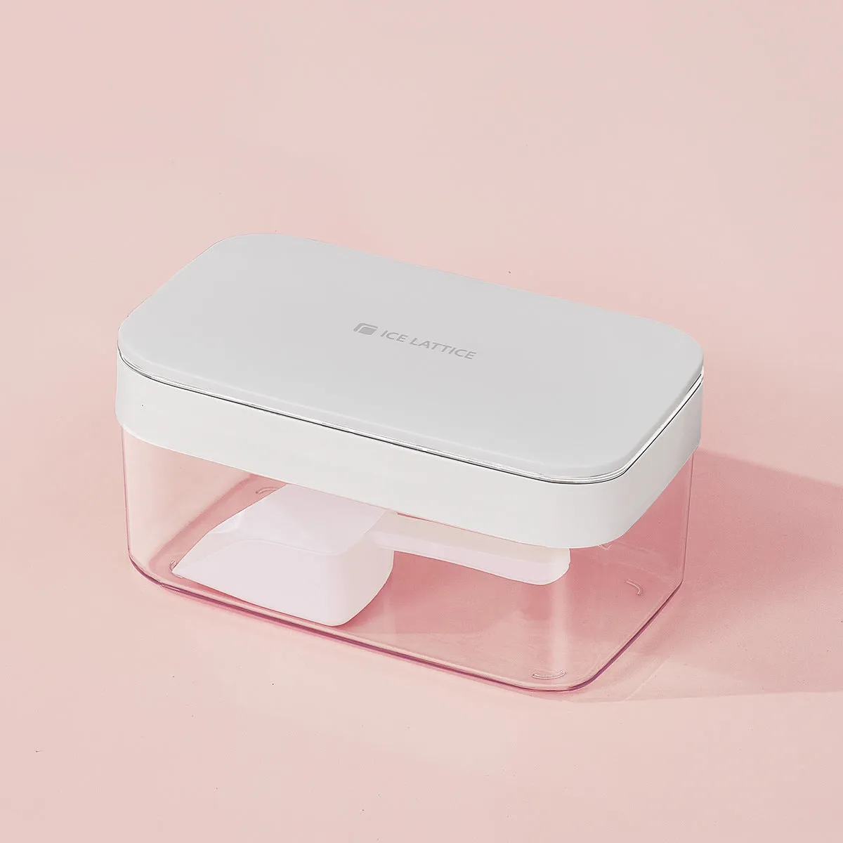 Silicone ball ice hockey mold in ivory white on a countertop, showing round cavity shapes for large ice cubes