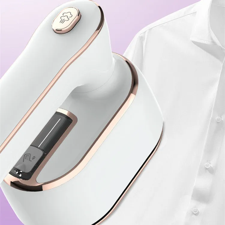 Home Fashion simple rotating steam hanging iron in light purple with rotating head and 1000W power on a white background