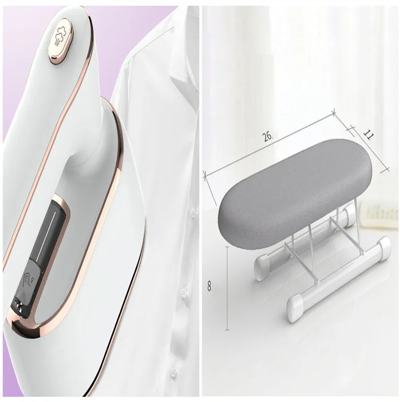 Home Fashion simple rotating steam hanging iron in light purple with rotating head and 1000W power on a white background