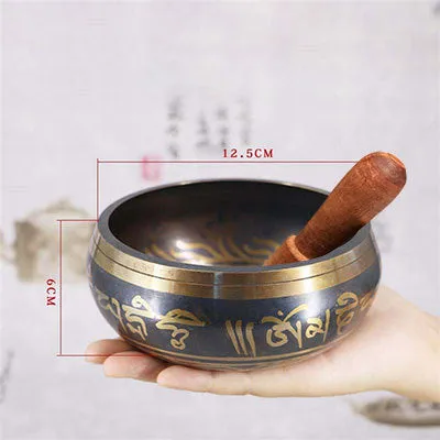 Tibet singing bowl ring copper 7 metals for meditation yoga feng shui