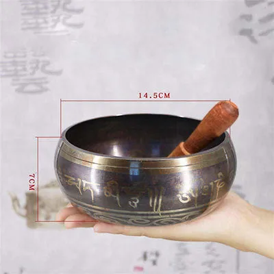 Tibet singing bowl ring copper 7 metals for meditation yoga feng shui