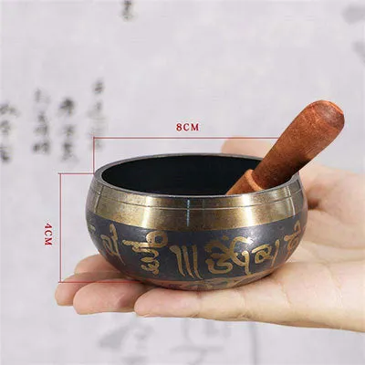 Tibet singing bowl ring copper 7 metals for meditation yoga feng shui