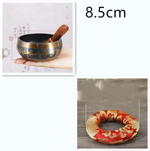 Tibet singing bowl ring copper 7 metals for meditation yoga feng shui