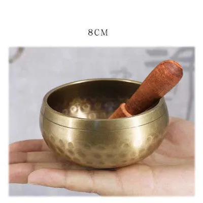 Tibet singing bowl ring copper 7 metals for meditation yoga feng shui