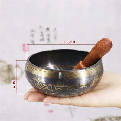 Tibet singing bowl ring copper 7 metals for meditation yoga feng shui