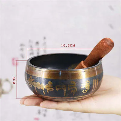 Tibet singing bowl ring copper 7 metals for meditation yoga feng shui