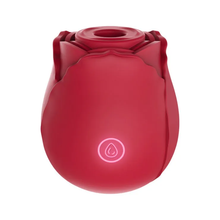 Huafeihua rose sucking tongue licking vibrating egg in pink, silicone body, 58x58x62mm, 35dB quiet adult toy