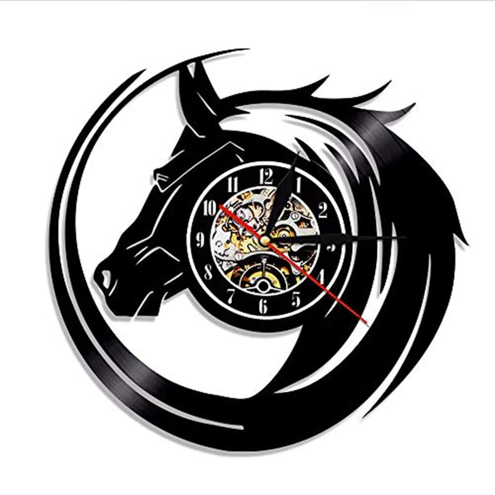 12 inch round plastic wall clock with black frame, pointer display, and 24-hour sub-dial