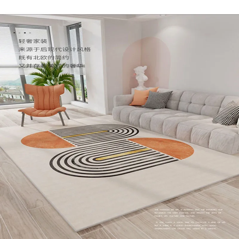 Blended geometric pattern large area mat for living room floor, available in multiple sizes including 160x230cm