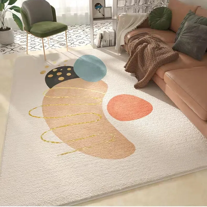 Blended geometric pattern large area mat for living room floor, available in multiple sizes including 160x230cm