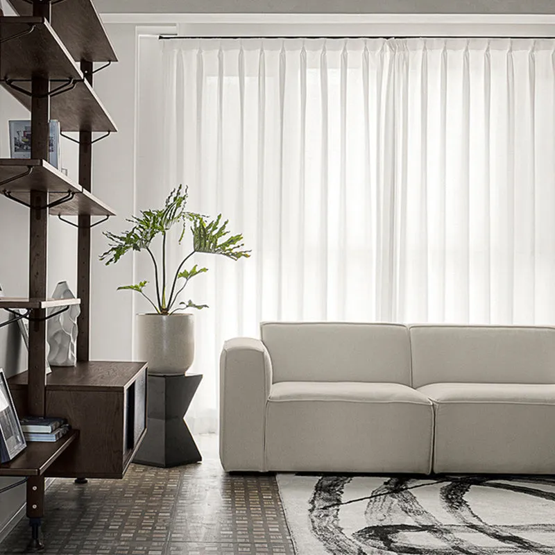 Modern velvet L-shaped sofa combination in beige, 200cm or 275cm width, sponge filled