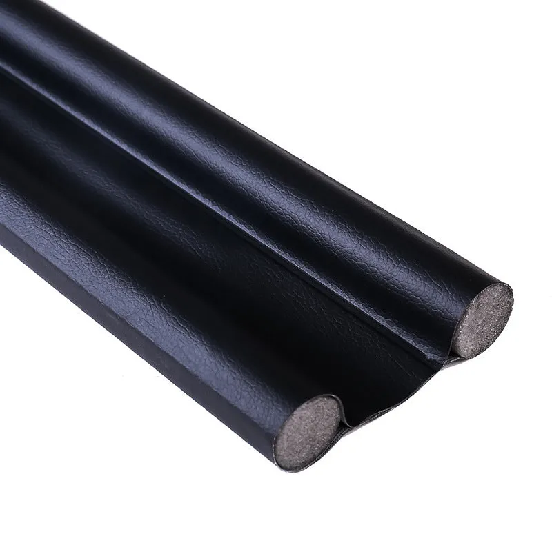 Self-adhesive black flexible 96cm door bottom sealing strip for draft and noise blocking