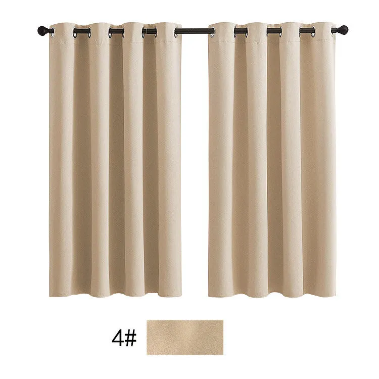 Outdoor waterproof polyester shade curtain for pergola in black colour with metal grommets