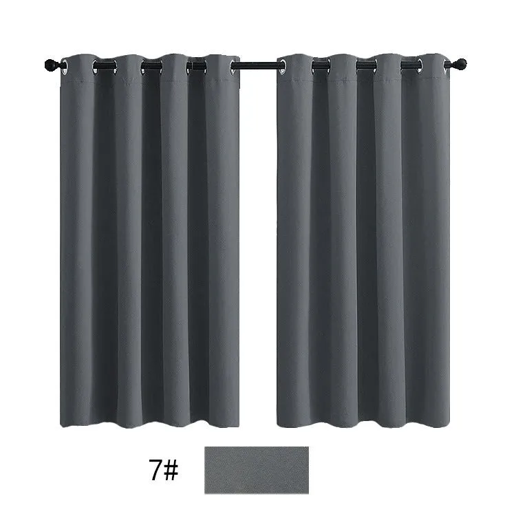 Outdoor waterproof polyester shade curtain for pergola in black colour with metal grommets