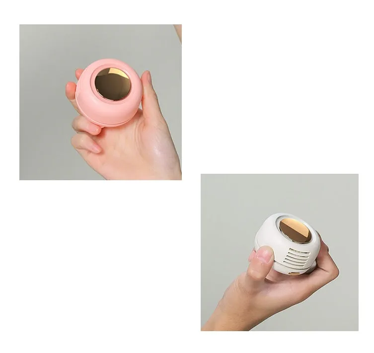 Mini clip fan with flexible clip, 900mAh USB charging, three speed settings in green