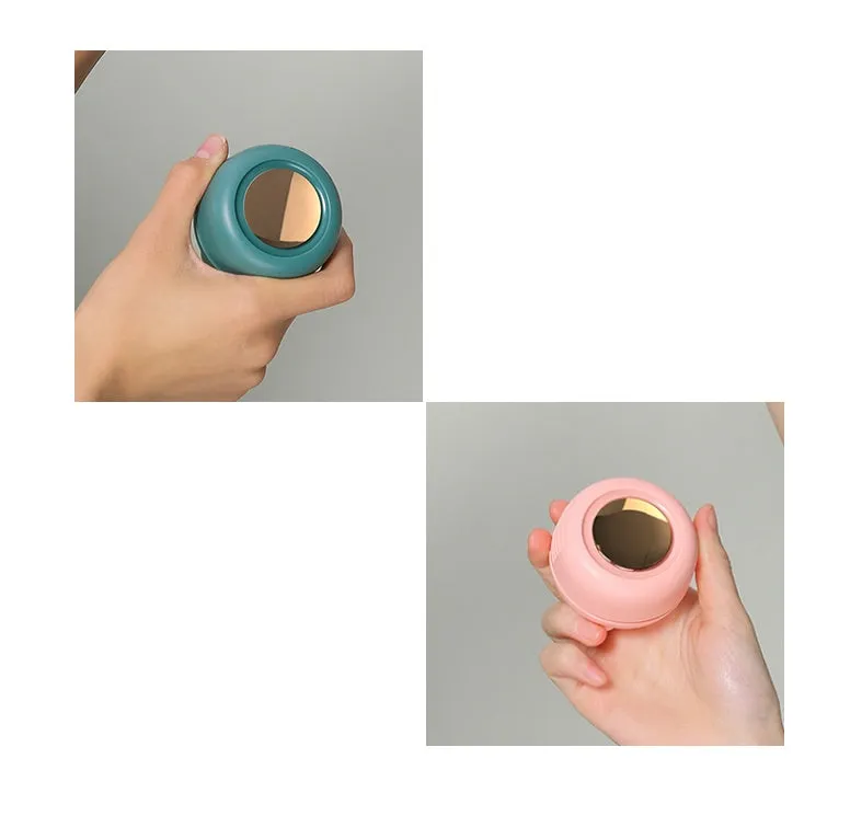 Mini clip fan with flexible clip, 900mAh USB charging, three speed settings in green