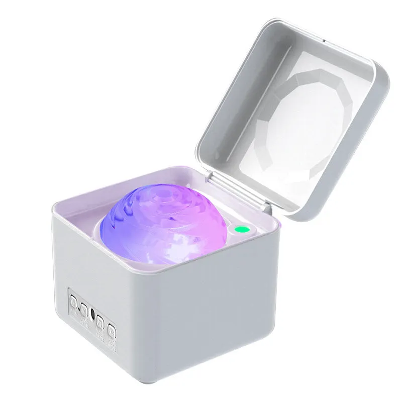 White ABS USB rechargeable starry sky galaxy projector night light with remote control